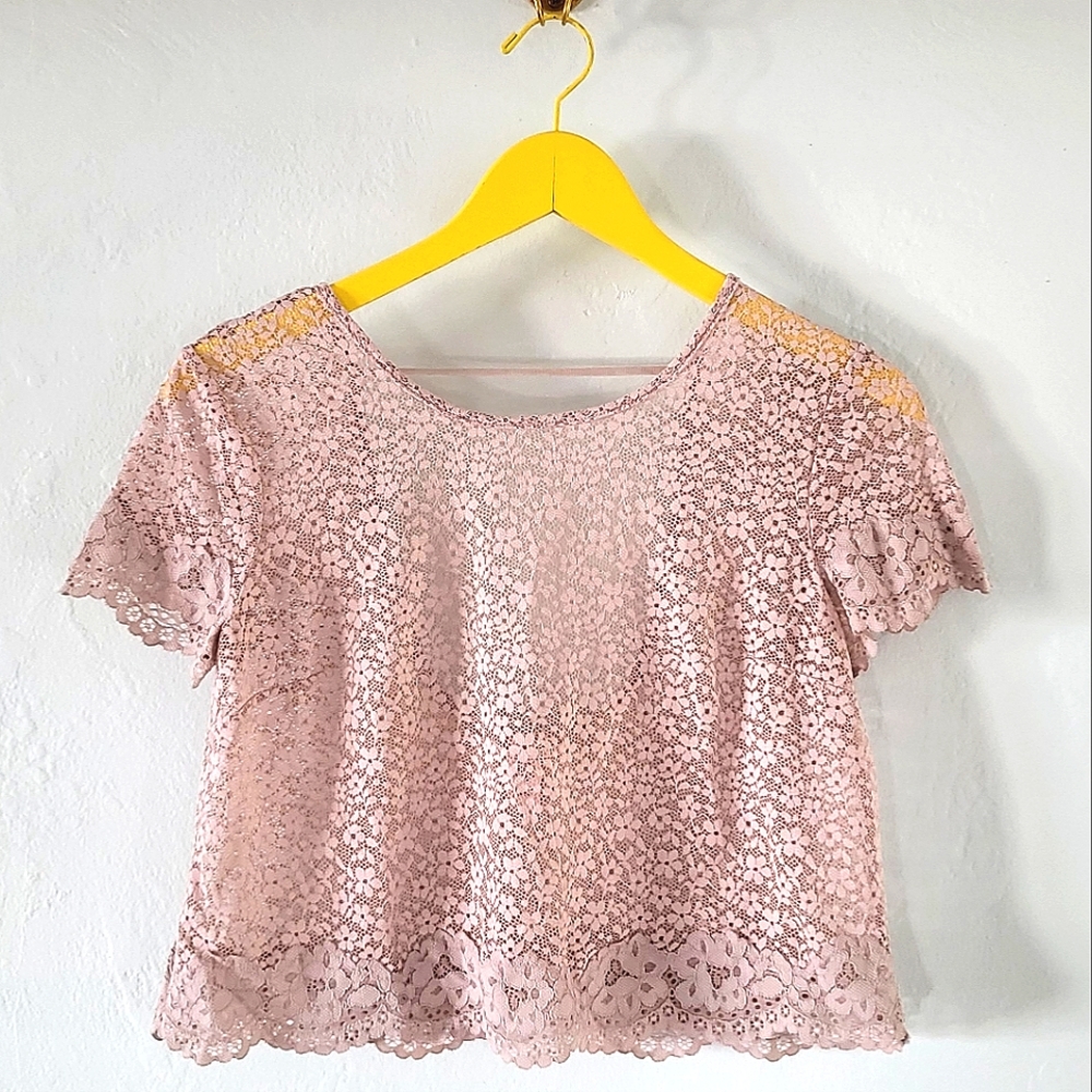Victoria's Secret Lavender Lace Crop Top